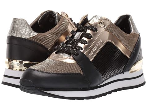 michael kors black and gold tennis shoes|Michael Kors tennis shoes sale.